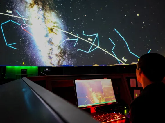 Operator in Flandrau Planetarium