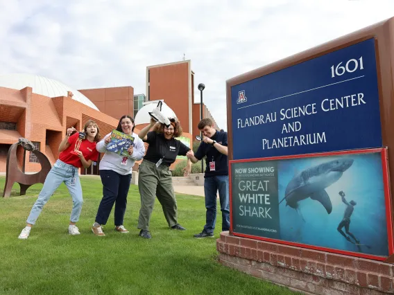 Flandrau planetarium staff having fun outside