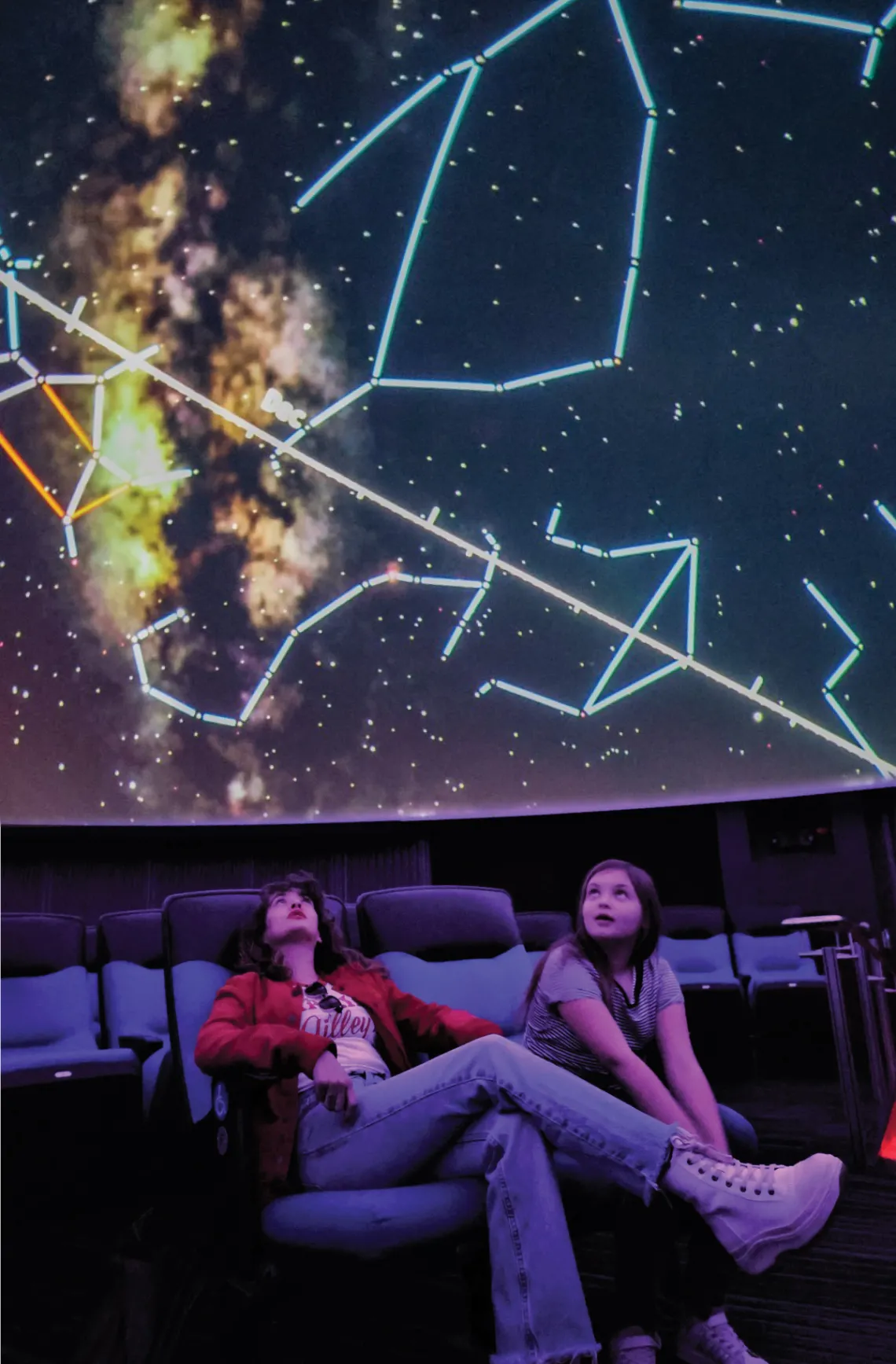 Mother and daughter at Flandrau planetarium